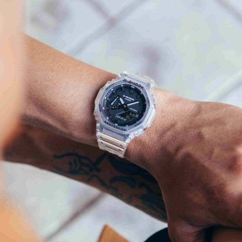 GA-2100SKE-7A Men's G-Shock Transparent Divers Analog/Digital Quartz Watch