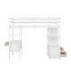 preview thumbnail 18 of 22, Multifunctional Design Loft Bed with Built-in Desk, Drawers and Storage Shelves, Twin Size