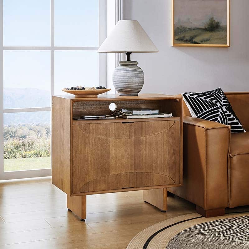 Faustus Modern 28"Tall End Table with Drawers by HULALA HOME