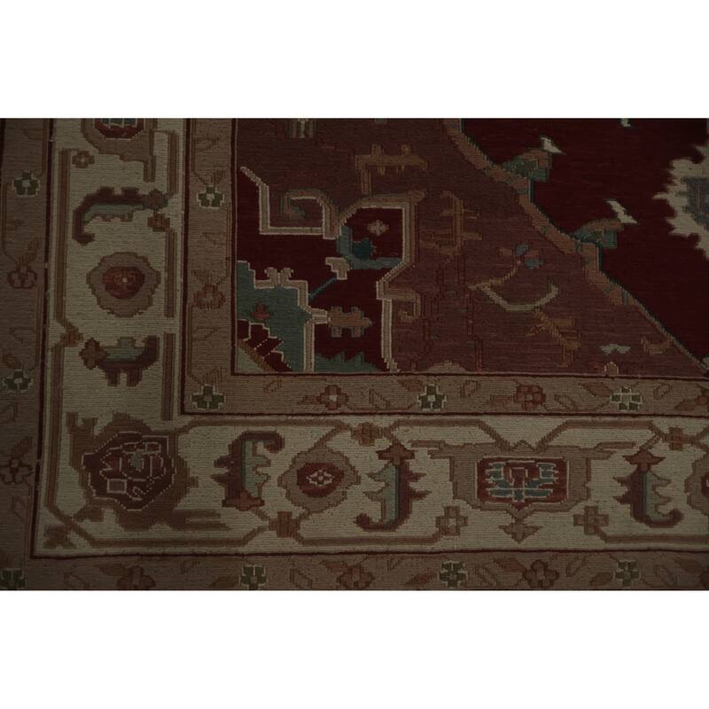 Hand Knotted Oriental 100% Wool Carpet Traditional Medallion Oranges & Rust Sumak Area Rug - 8' 9'' X 5' 11''
