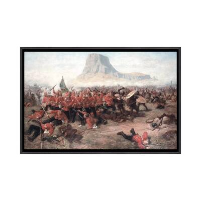 iCanvas "The Battle of Isandlwana- The Last Stand of the 24th Regiment of Foot" by Charles Edwin Fripp Framed