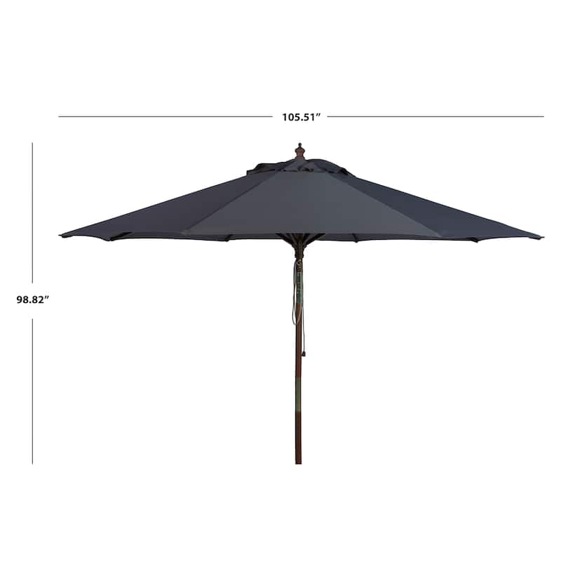 SAFAVIEH Zlatana 9 Ft Wooden Outdoor Umbrella