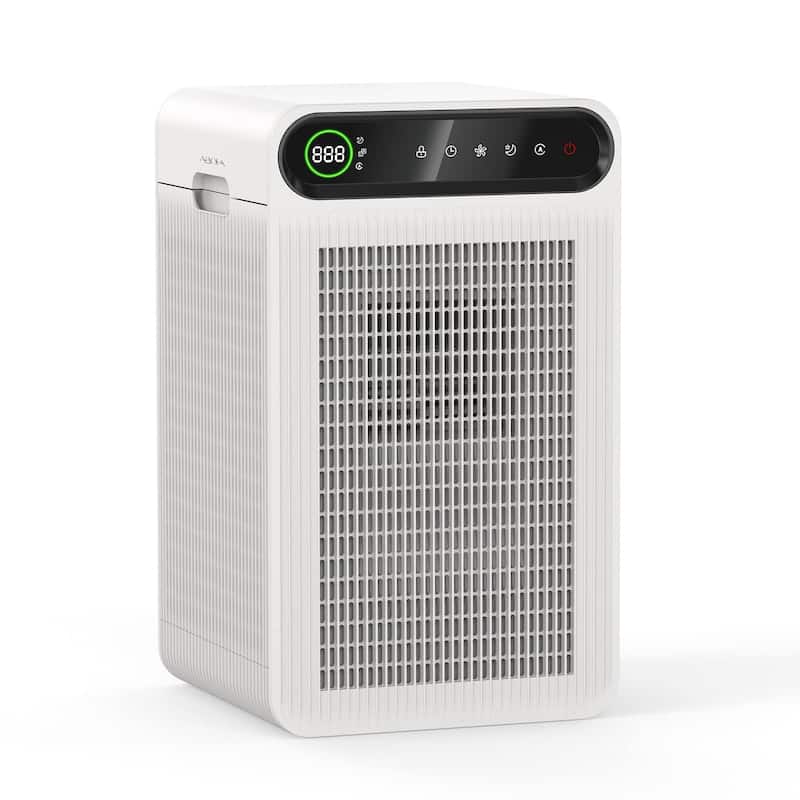 Air Purifier for Home Large Room,Up to 1800 Ft with True HEPA Filter, Air Cleaner with Quiet Sleep Mode - White