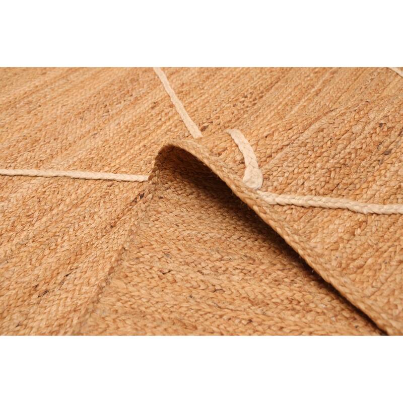 ECARPETGALLERY Braided Weave Palas Denizli Tan Jute Rug - 5'2 x 7'6