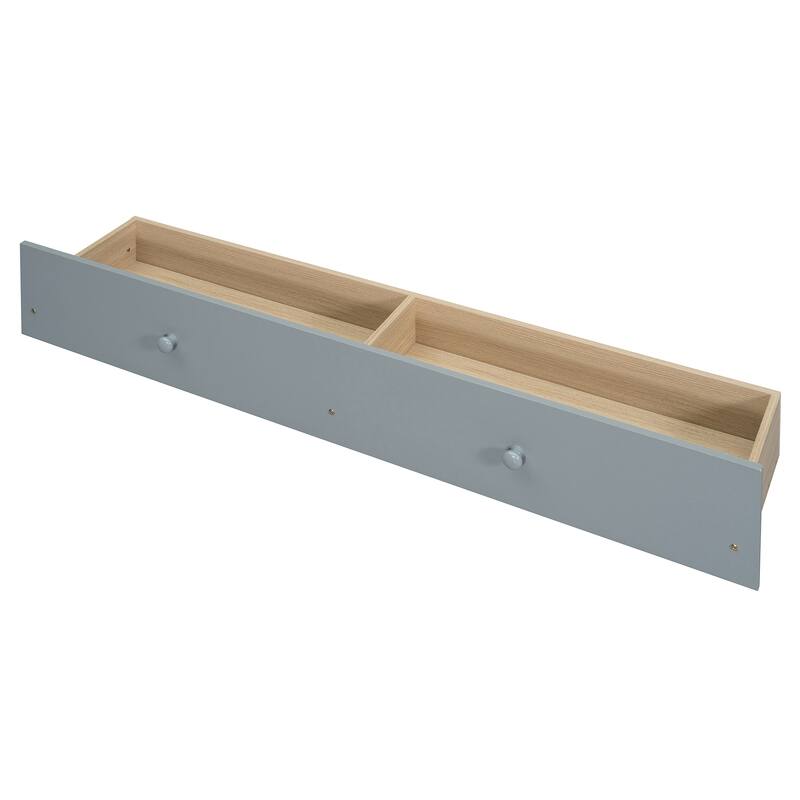 Queen Size Murphy Bed with USB Port and Large Drawer, Space-Saving Design, No Box Spring Needed, Espresso Finish