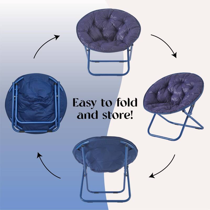 Urban Lifestyle Quilted Folding Saucer Chair