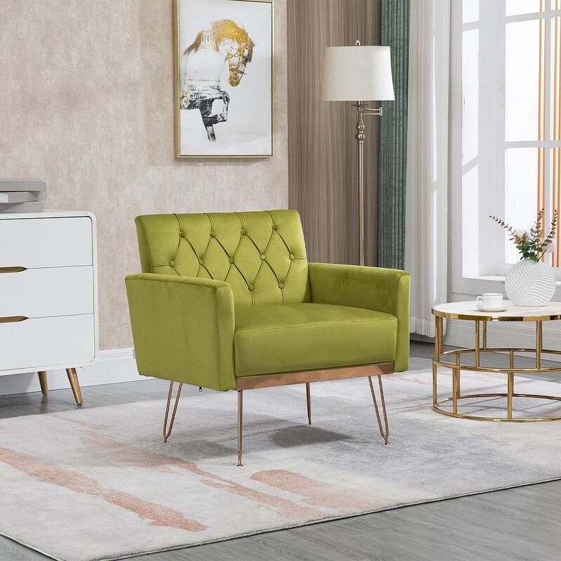 Modern Upholstered Velvet Accent Chair