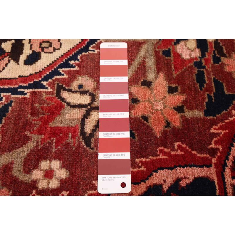 ECARPETGALLERY Hand-knotted Kayseri Vintage Dark Red Wool Rug - 7'2 x 10'4