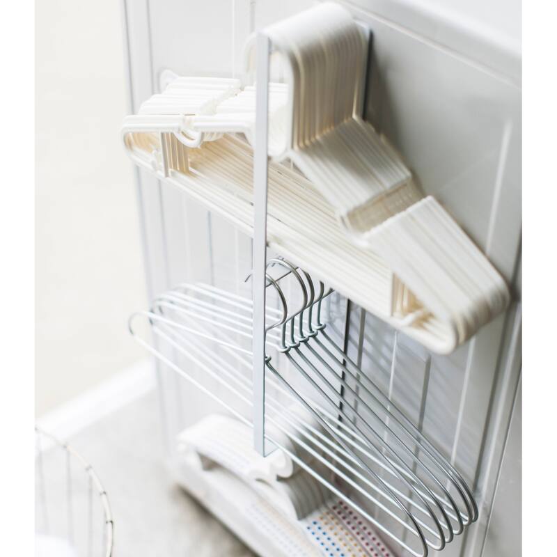 Yamazaki Home Magnetic Clothes Hanger Organizer, Steel, Holds 8.25 lbs - L 3.35 x W 2.36 x H 18.11 inches
