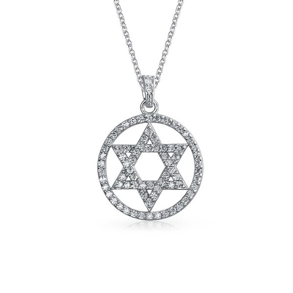 Beautiful Sterling silver 925 sterling Sterling Silver CZ Star of David Pendant