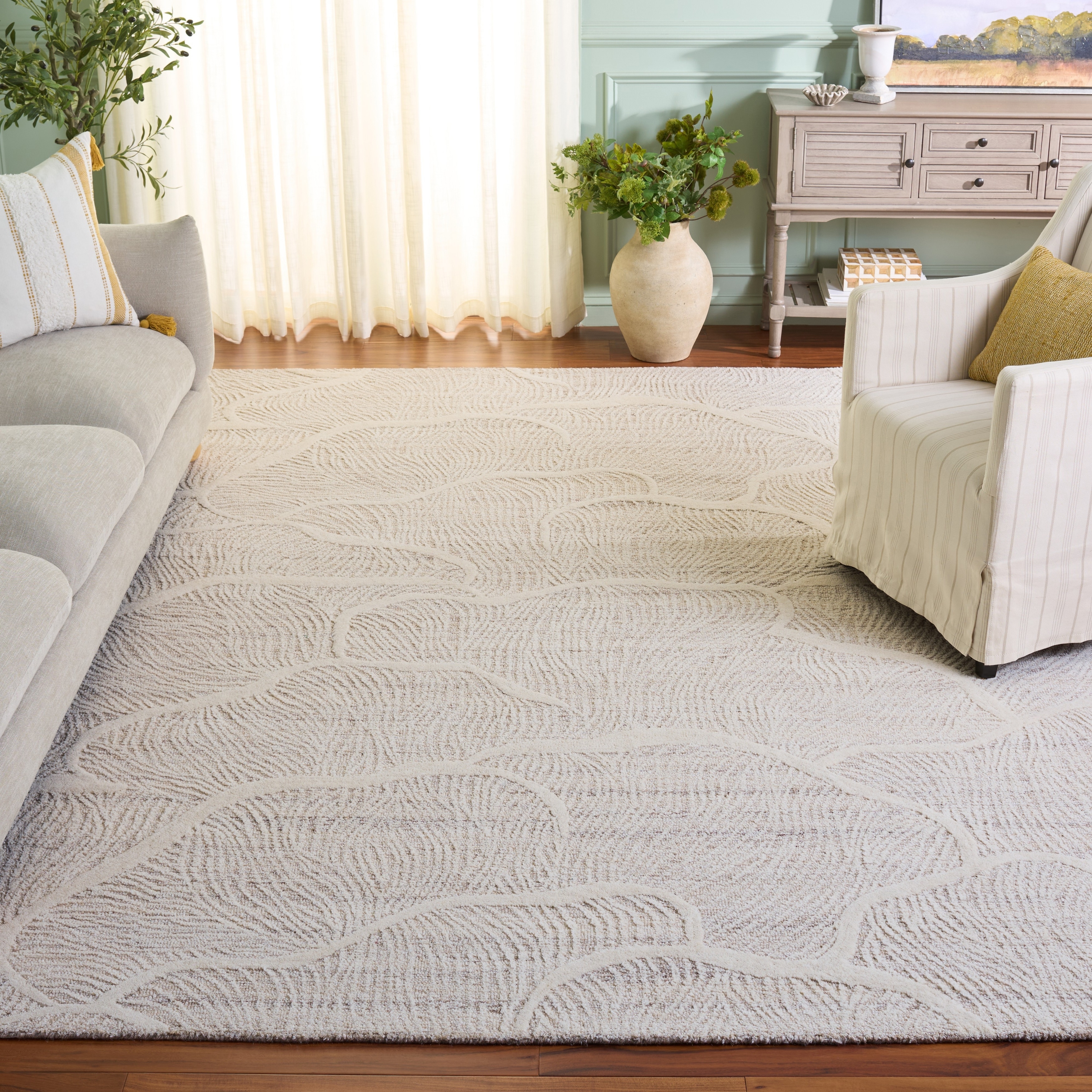 SAFAVIEH Handmade Pine Sucheta Contemporary Wool Rug
