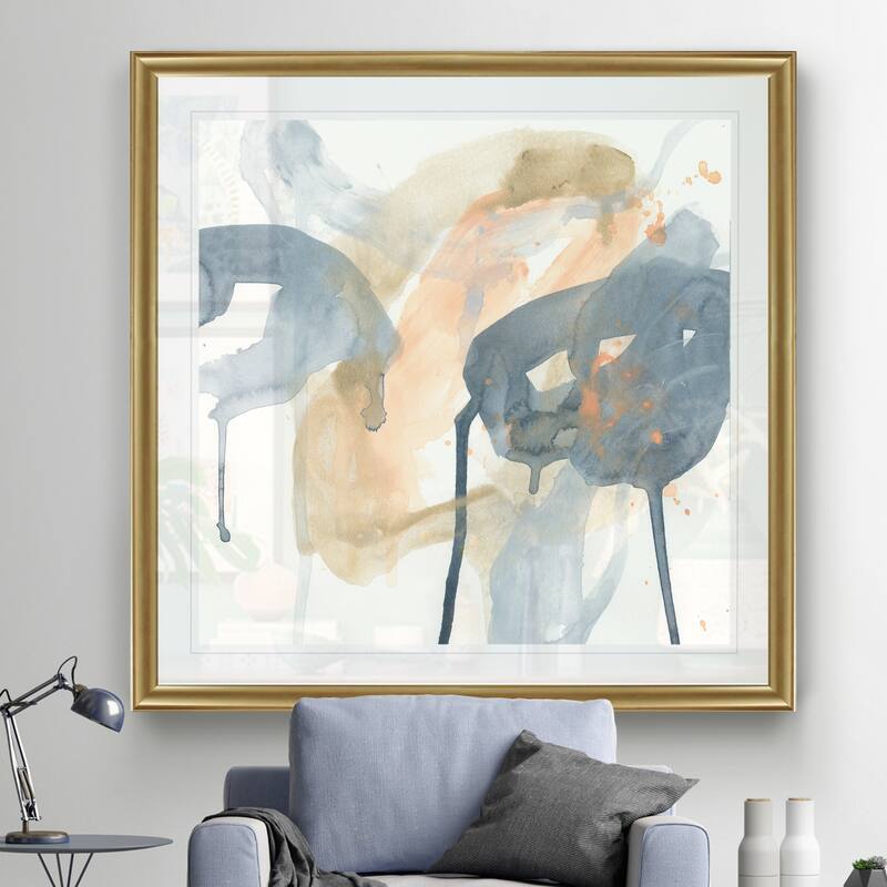 Liquid Blueprint VIII -Black Framed Print