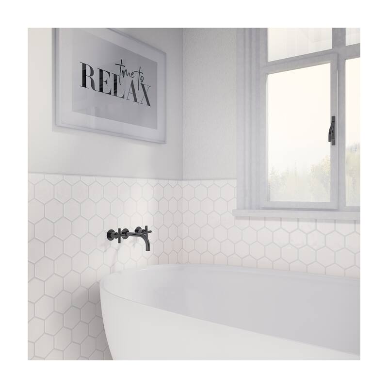 Daltile Mesmerist 4" Ceramic Hexagon Wall Tile (30 PC Per Carton) (3.00 SQFT Per Carton)