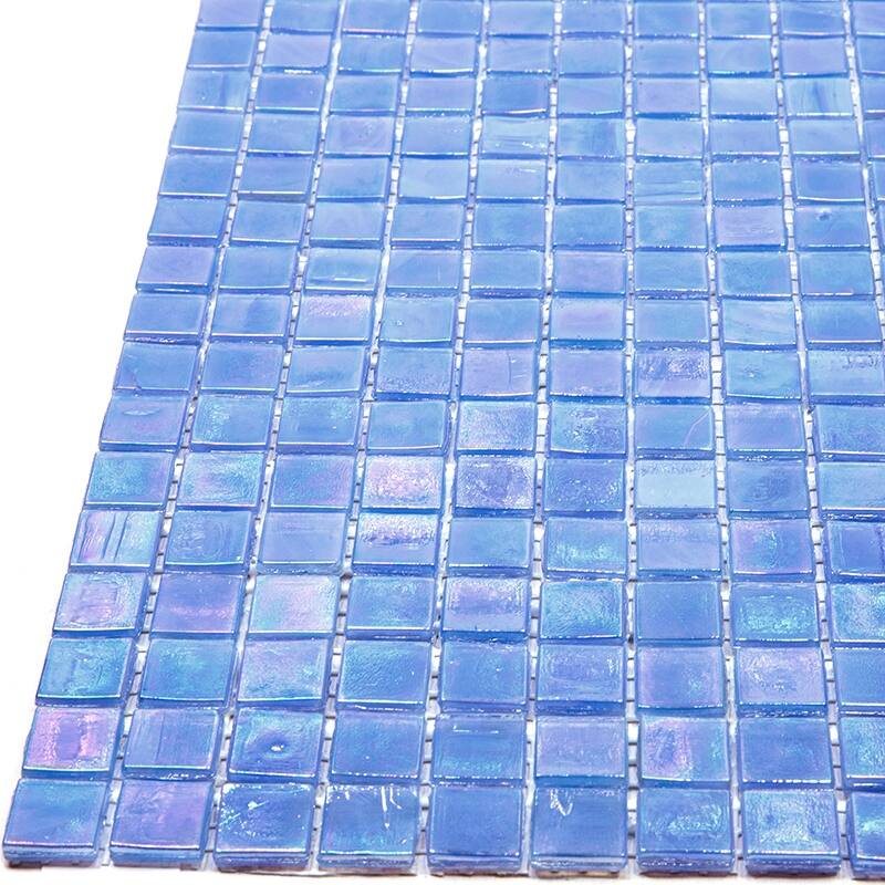 Apollo tile 12" x 12" Skosh Glossy Carolina Blue Glass Tile (18.69 sq ft/case) - 20 Pack