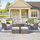 Option Brown Wicker & Beige Cushion