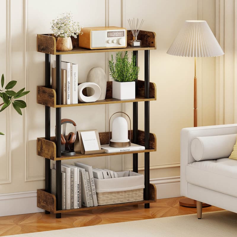 Costway 1/2 PCS 4-Tier Bookshelf with Anti-Tipping Kit Industrial - See Details
