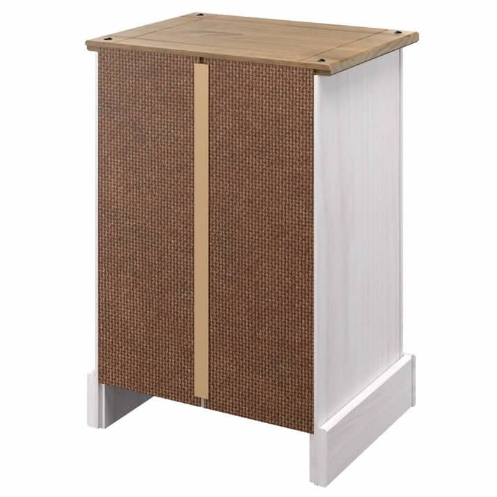 Wood Nightstand 1 Door 1 Drawer Corona Gray | Furniture Dash