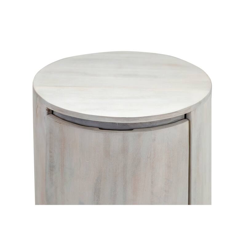 Carolina Living Kingston 2-Drawer 18" Round Nightstand