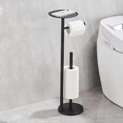 Freestanding Toilet Paper Holder Stand