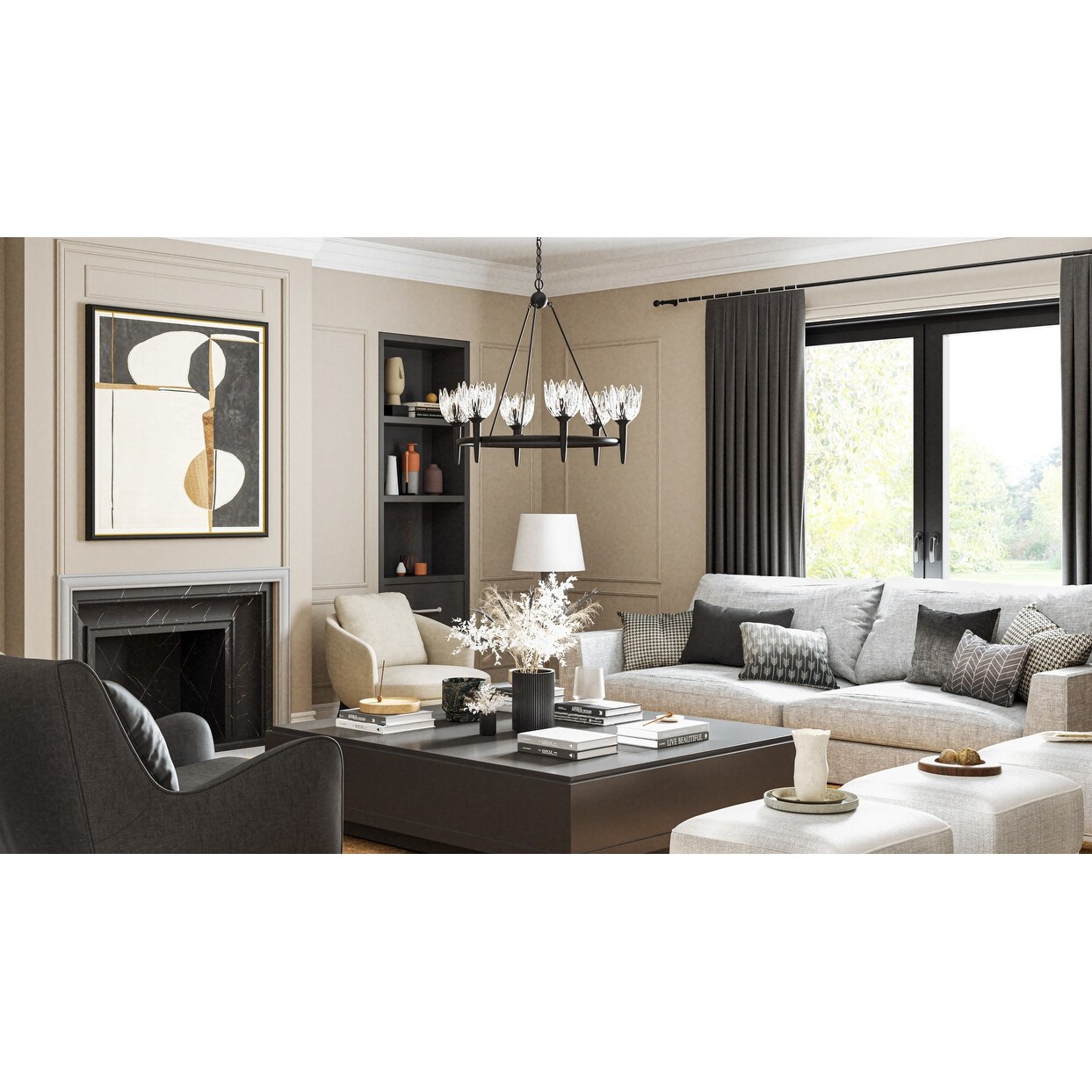 Shea 6-Light Matte Black Chandelier - Bed Bath & Beyond
