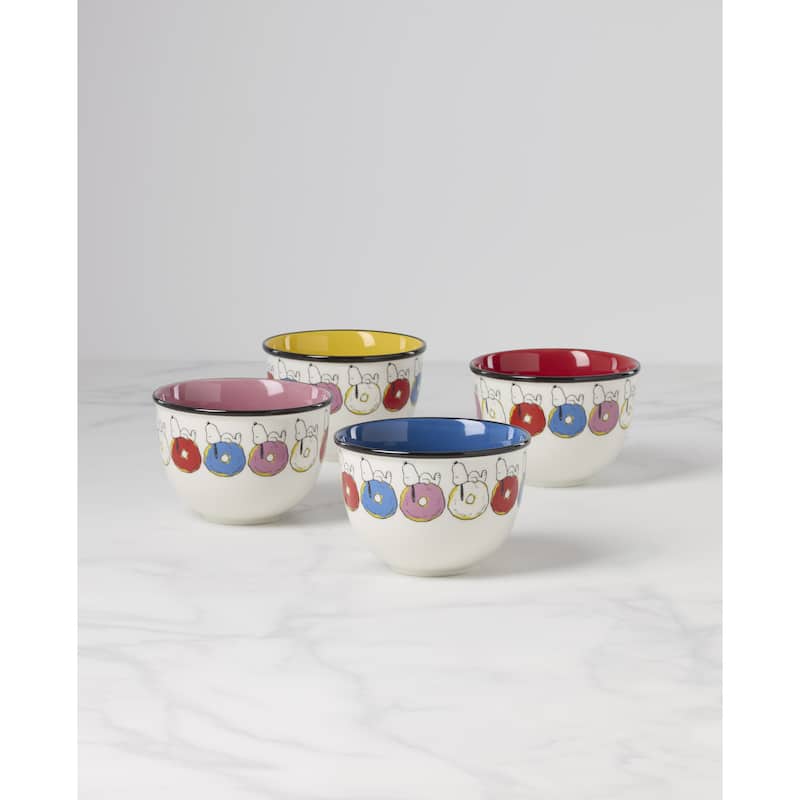 Lenox Chef Snoopy Dinnerware Dessert Set, Service for 4