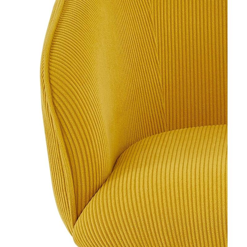 Mid Century Upholstered Black Leg Indoor Chair