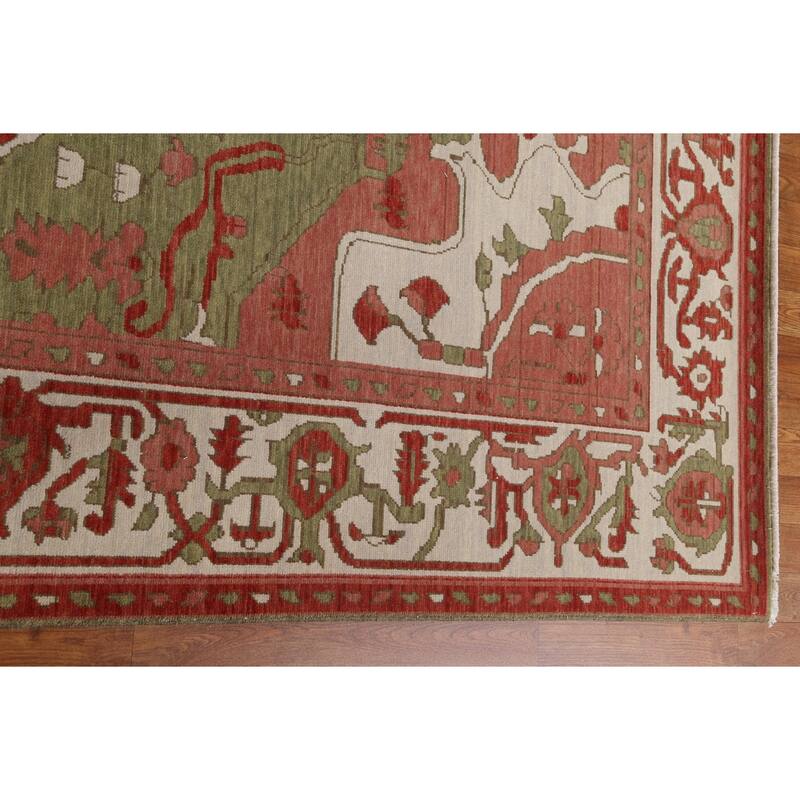 Traditional Heriz Serapi Turkish Oriental Area Rug Wool Hand-knotted - 9'9" x 13'0"