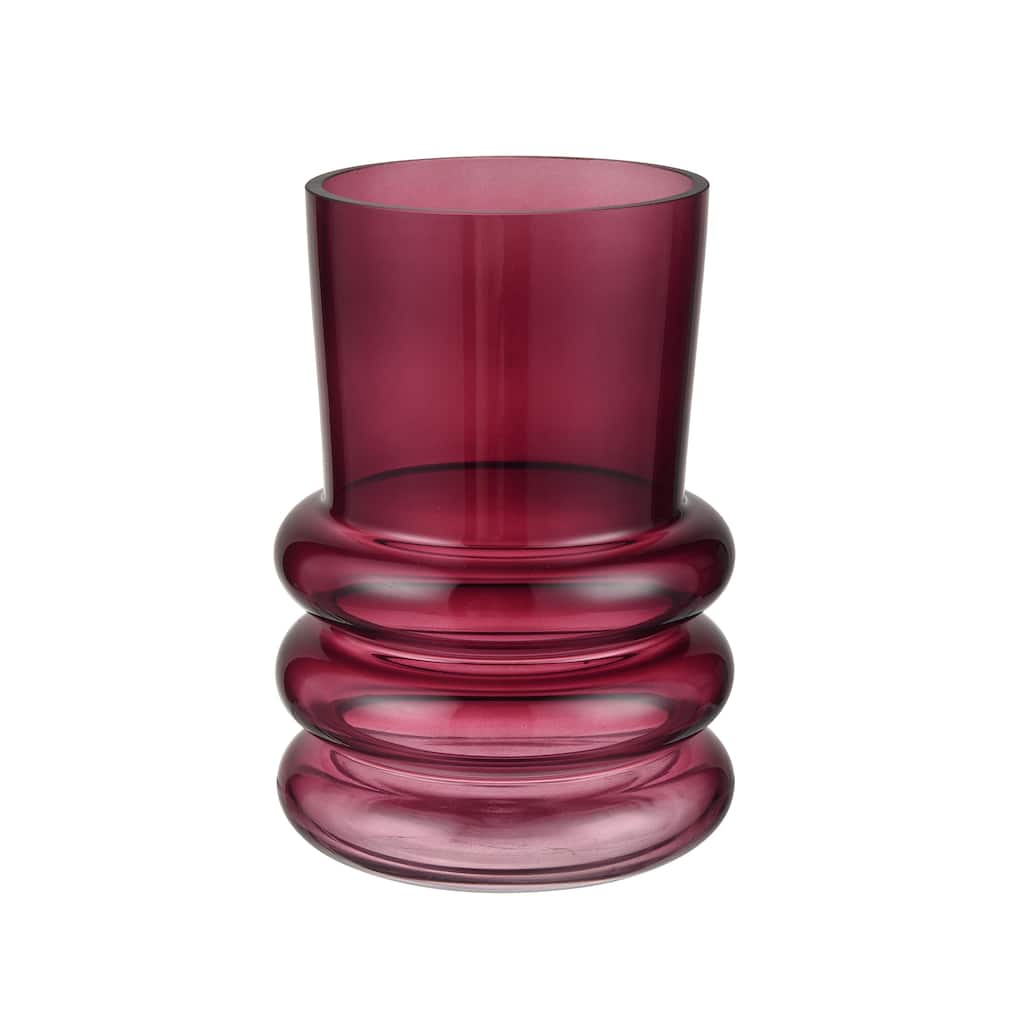 Elk Home Oria Maroon Finish Glass 5.5 Inch Wide Vase