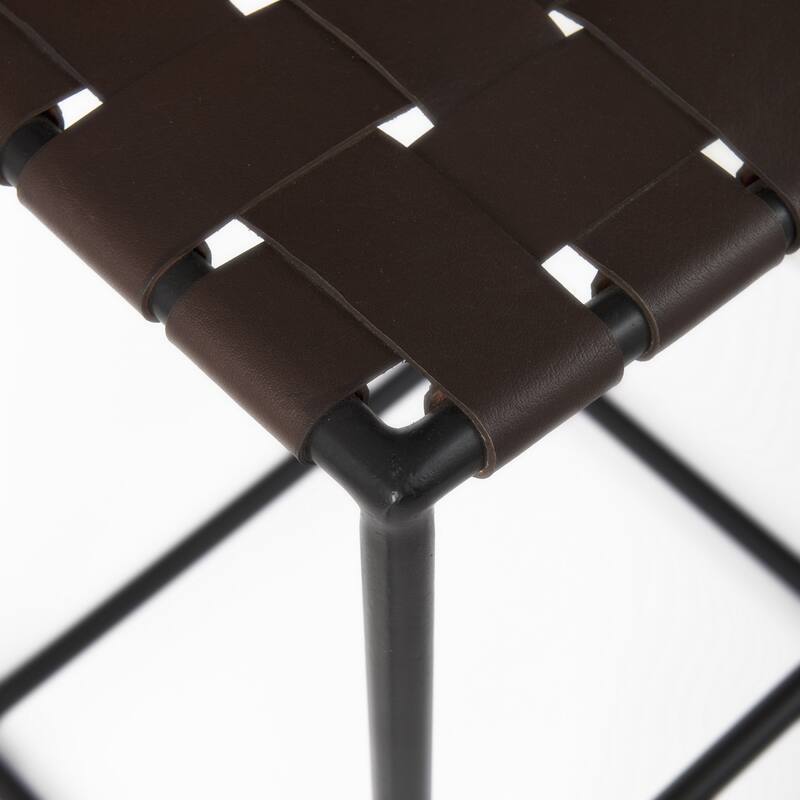Modern Space-Saving Bar Chair Backless Design with Metal Legs and Footrest for Kitchen Dining