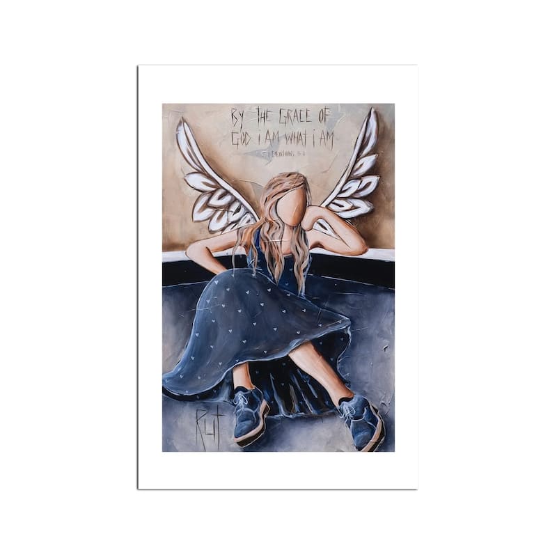 By The Grace Of GodFine Art Paper Print by Ruth's Angels - Multi