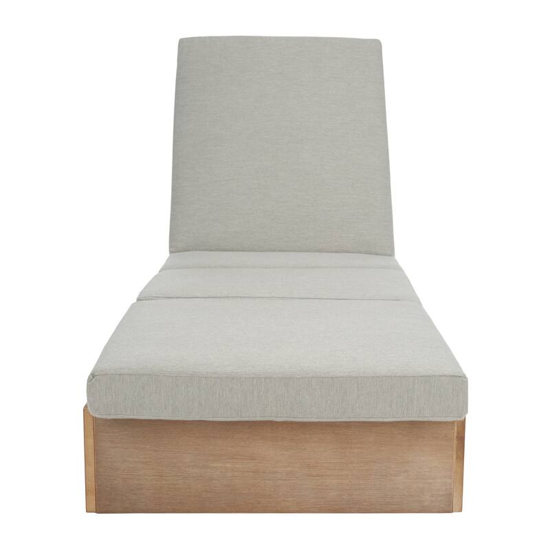 SAFAVIEH Couture Cornie Wood Chaise Lounge Chair - 37 In. W x 78 In. D x 14-34 In. H - 37"W x 78"D x 14-34"H