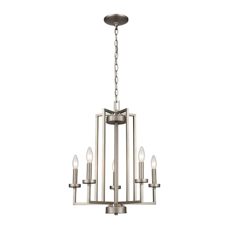 Elk Home West End Brushed Nickel Metal 6 Light Chandelier