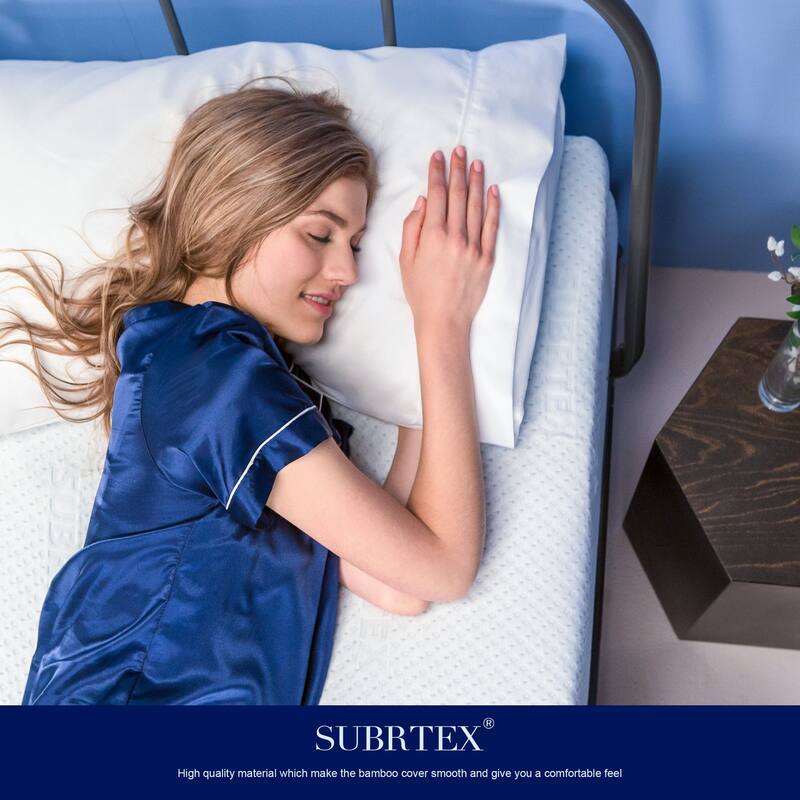 Subrtex Removable Zippered Bamboo Mattress Topper Cover