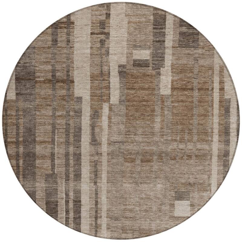 HomeRoots Striped Transitional Rectangle Outdoor Rug