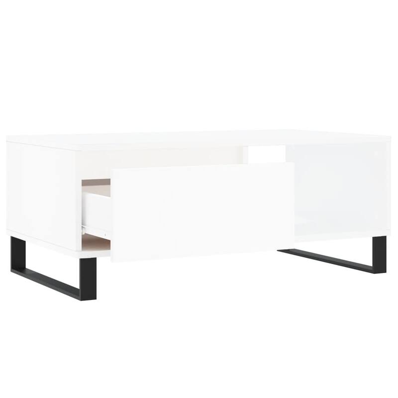 vidaXL Coffee Table Black/White Engineered wood Medium Coffee Table