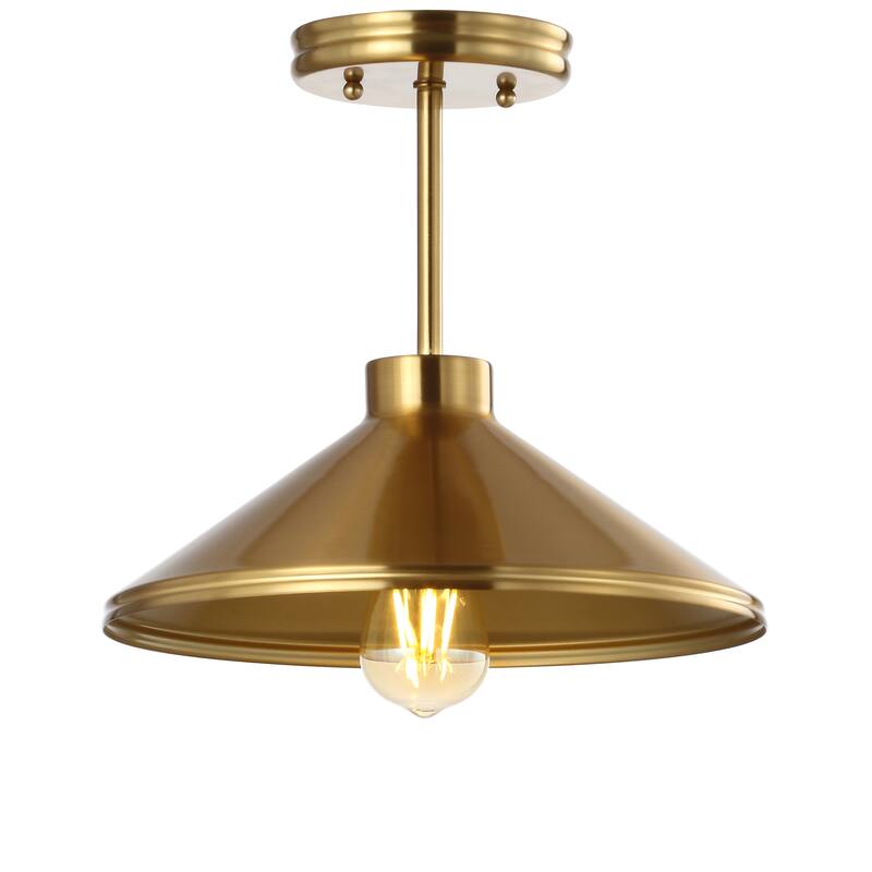 Farmhouse Iron Modern Farmhouse LED Semi Flush Mount, by JONATHAN Y
