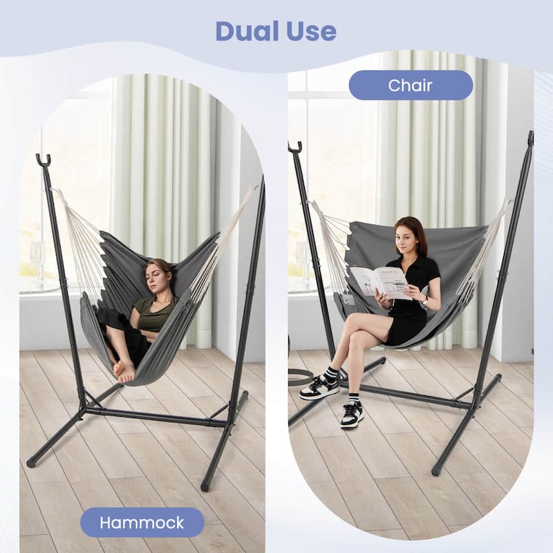 Costway Adjustable Hammock Chair with Stand 6 Adjustable Positions - See Details