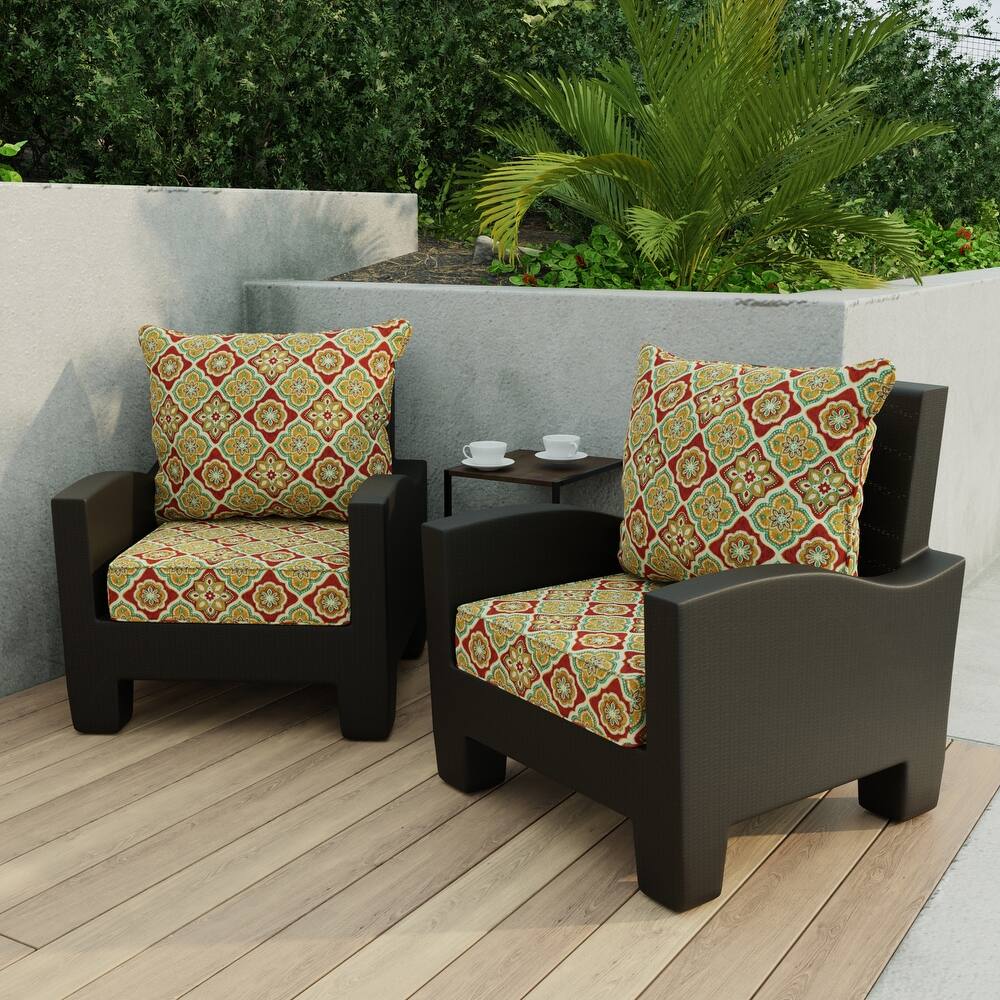 24" x 47" Outdoor Deep Seat Cushion Set with Welt - 46.5'' L x 24'' W x 6'' H