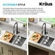 preview thumbnail 29 of 147, KRAUS Kore Workstation Undermount Stainless Steel Kitchen Sink