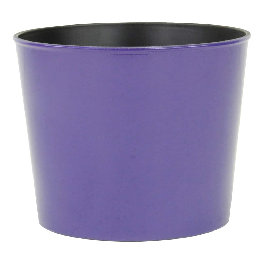 Cheungs Round, 7" navy blue planter with a tapered body - 12x12x11