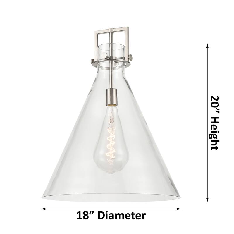 Innovations Lighting Newton Cone - 1 Light 18" Stem Hung Pendant