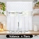 preview thumbnail 2 of 4, Semi-Sheer Rod Pocket Kitchen Curtain Valance and Tiers Set