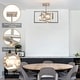 preview thumbnail 37 of 61, Zjvaive 3-Light Rectangular Semi Flush Mount Ceiling Light Farmhouse Metal Cage Light Fixture