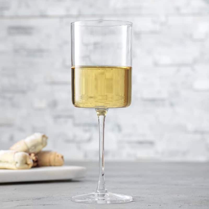 JoyJolt Claire European Crystal White Wine Glasses 11.4 oz, Set of 2 - 11.4 oz