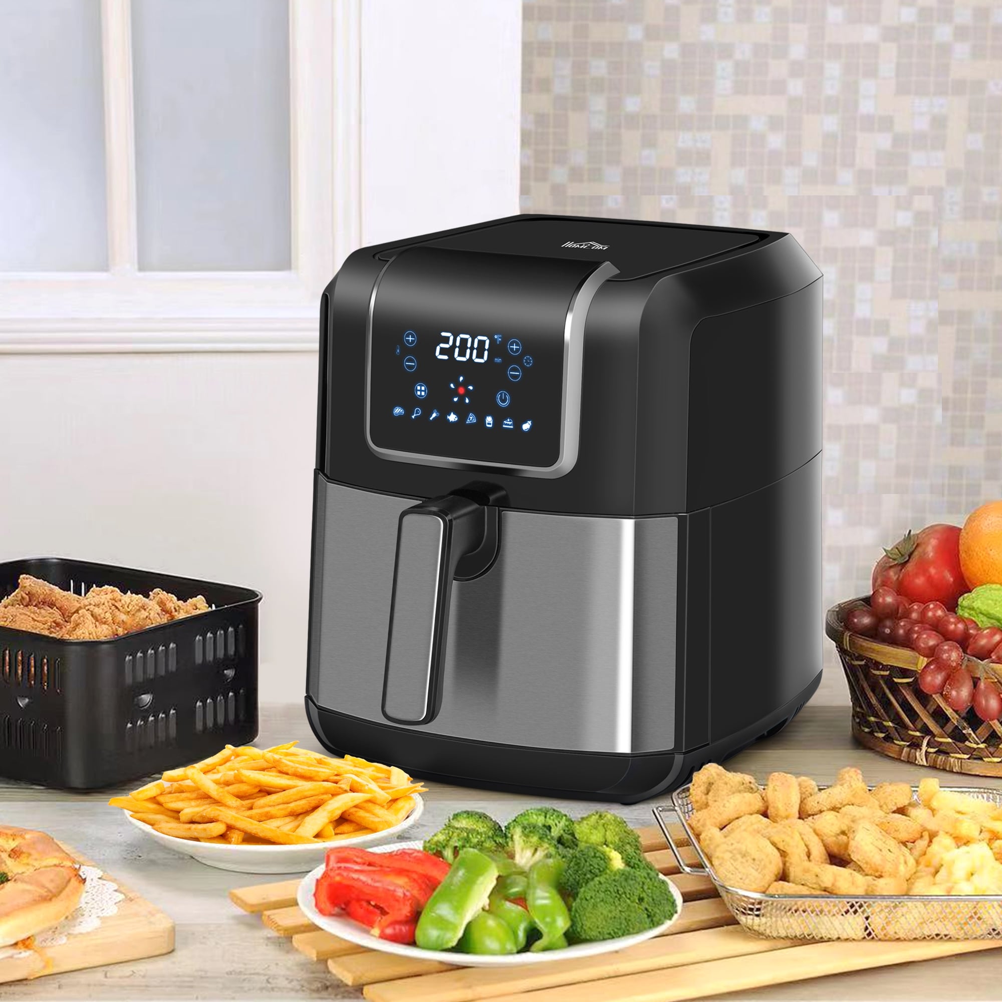 HOMCOM Large Air Fryer Oven Countertop Oven Cooking Gift - 14.25