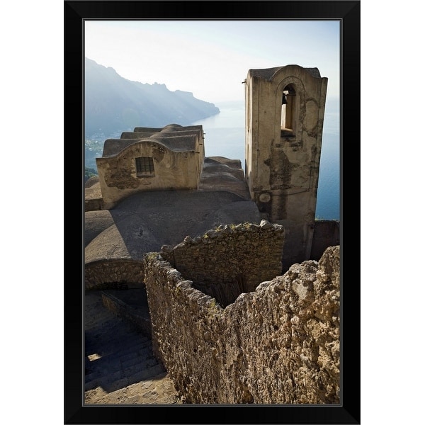 "Italy, Venice, scenics townscape with sea in background" Black Framed Print