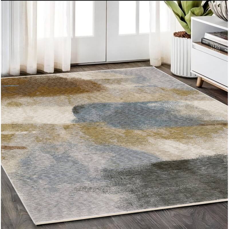 HomeRootsAbstract Modern Runner Area Rug - 92.52' X '62.99' X '0.24