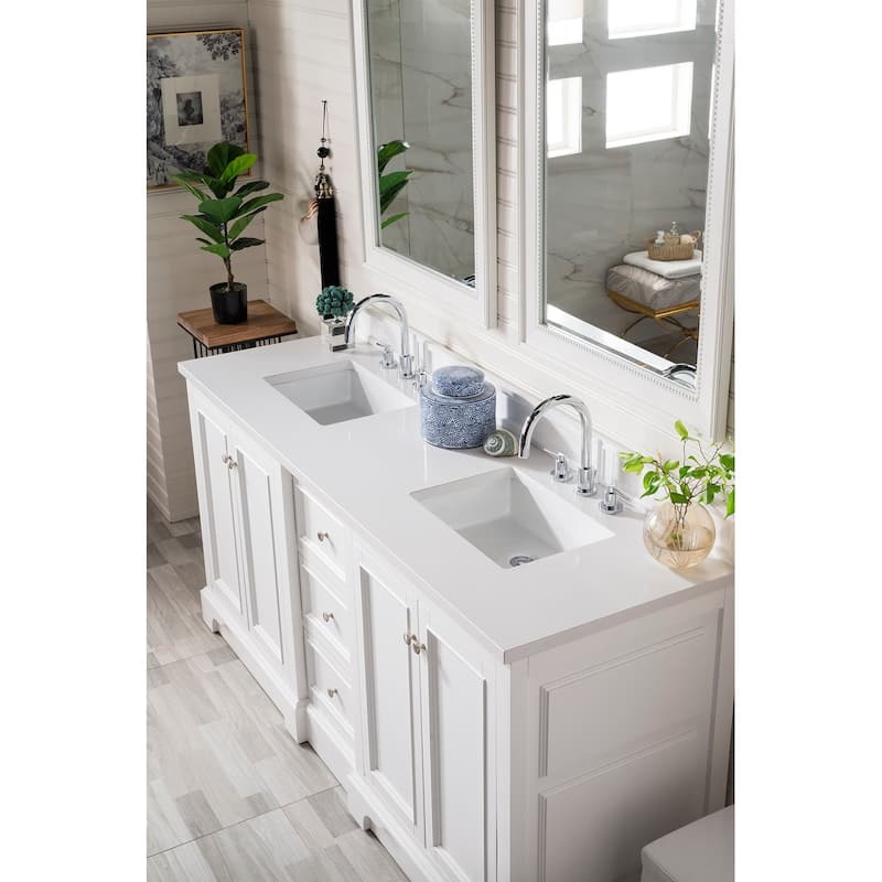 James Martin Vanities De Soto 72" Double Vanity, Bright White