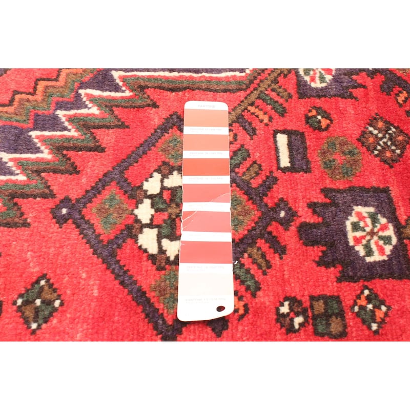 ECARPETGALLERY Hand-knotted Andelz Red Wool Rug - 4'2 x 6'7