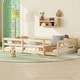 preview thumbnail 51 of 70, Full Size Montessori Floor Bed with Safety Fence, Solid Pine Wood Frame, Kids Low-Profile Bed for Boys and Girls, Easy Assembly